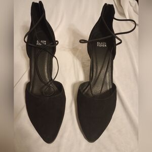 Eileen Fisher Women's Size 11 Black Suede Heels